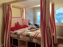 Think velvet and leather upholstery for a cultivated vibe, or go with wood and woven suede for a more relaxed aura. Full Size Farmhouse Canopy Bed With Storage Do It Yourself Home Projects From Ana White Farmhouse Canopy Beds Canopy Bed Frame Full Size Canopy Bed