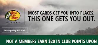 Apply for a bass pro shops credit card to earn free gear and up to $60 in cl. Www Basspro Com Pay The Bass Pro Shops Credit Card Bill Online