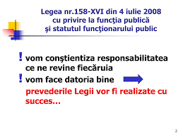 158 din 04.07.2008 cu privire la funcția publică și statutul funcționarului public. Ppt Legea Nr 158 Xvi Din 4 Iulie 2008 Cu Privire La FuncÅ£ia PublicÄƒ Si Statutul FuncÅ£ionarului Public Powerpoint Presentation Id 588390