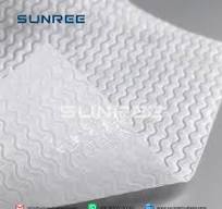 White Big Wave Embossed Film Laminated Nonwoven Loop Frontal Tape For Baby  Diaper