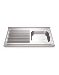 sink with drain board on the left and