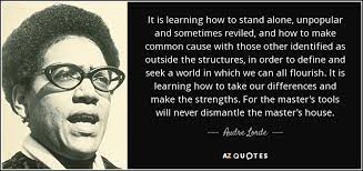 Audre Lorde Quote It Is Learning How To Stand Alone Unpopular And Sometimes