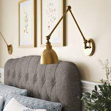 Not Just An Artful Accent This Sconce Sheds Light Exactly Where You Need It Making It A Perfect Pick For Mo Wall Lamps Bedroom Swing Arm Lamp Sconces Bedroom