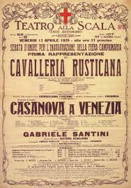 Maybe you would like to learn more about one of these? Playbill For Cavalleria Rusticana By Mascagni Teatro Alla Scala Google Arts Culture