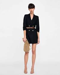 Zara Black Blazer Style Dress With Belt Size Medium Bnwt Fashion Clothes Shoes Accessories Womensclothing Coatsjacketswaistcoats Ebay Link