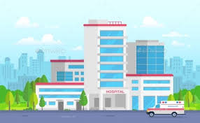 city hospital with ambulance modern vector city hospital hospital healthcare events