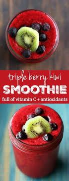 A Simple Berry And Kiwi Smoothie That S Packed With Antioxidants And Vitamin C Smoothie Recette Cuisine Et Boissons Recettes De Boissons
