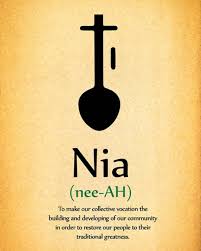 Happykwanza Nia Means Purpose How Do You Find Your Purpose Within The Community Blessing Knowthyself African Words African Symbols Words