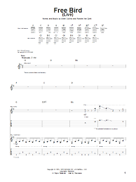Feb 10, 2014 · lynyrd skynyrd free bird the track is based in g, and the 5 minute solo used mainly the g minor pentatonic scale. Free Bird By Lynyrd Skynyrd Guitar Tab Guitar Instructor