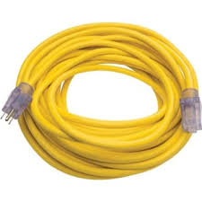 What happens when you use an extension cord that isn't rated high enough for the tool? Prime Wire Cable Sjtw 50 Ft 15 Amp Outdoor Power Extension Cord Yellow Hd Supply