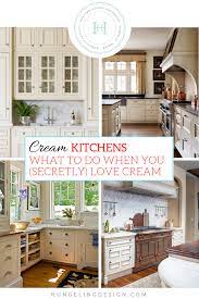 Swiss coffee, benjamin moore chantilly lace by benjamin moore What To Do When You Secretly Love Cream Kitchen Cabinets Heather Hungeling Design