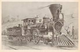 Vintage Train Art Print 4 4 0 Number 16 1862 In Black Etsy Train Art Art Vintage Train