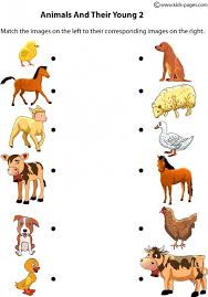 Animals And Their Young 2 Worksheet Preschool Activities Farm Preschool Animals