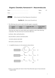 What are monosaccharides and what molecules are contain in a monosaccharide (draw a diagram)? Macromolecule Worksheet