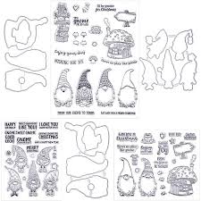 Make your own card online. 3 Sets Christmas Cute Santa Clause Wearing Christmas Hat Stamps And Die Set For Card Making And Scrapbooking Walmart Canada