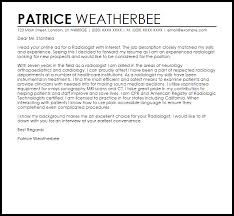 Cover letter templates find the perfect cover letter template. Radiologist Cover Letter Sample Cover Letter Templates Examples
