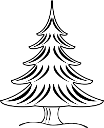 Forest Tree Black White Forest Drawing Forest Tree Black White Fores Christmas Tree Clipart Clipart Black And White Simple Christmas Tree Drawing
