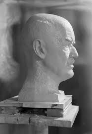 Byste av Emil Knudsen laget av Oscar Lynum -Sverresborg Trøndelag  Folkemuseum