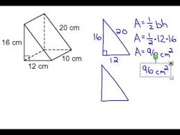Then, find the base area by multiplying the base by the height of the triangle and dividing by 2. Triangular Prism Surface Area Youtube