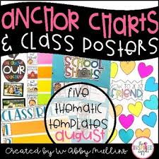 back to school anchor charts and class posters