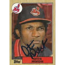 Otis Nixon Cleveland Indians Signed 1987 Topps Card #486