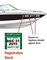 Look for a capacity plate near the operator's position or on the transom of the boat. Displaying The Vessel Number And Validation Stickers