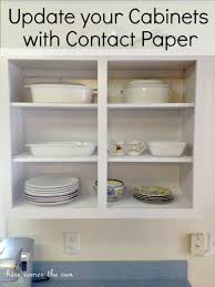 kitchen cabinet contact paper update