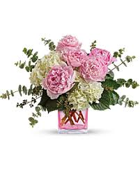 Buy peonies pink peonies peony gold medal winners sparkling stars large flowers marigold countryside bloom. Teleflora S Pretty In Peony Flower Arrangement Teleflora