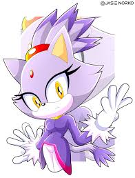 Her fur is longer on each side of her head and sweeps slightly upwards. Blaze The Cat By Jasienorko On Deviantart Sonic Sonic Art Sonic Fan Art