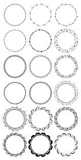 Round Frames Clipart Hand Drawn Circles Clipart Floral Boho Tribal Doodle Clip Art Waves Leaves Flowers Digital Circle Borders Png How To Draw Hands Circle Clipart Circle Borders