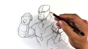 Drawing Thanos From Infinity War Sketch Monster Arttutorials Arttutorialsonline Arttutorialsforfree Artlesso Easy Drawings Easy Pictures To Draw Drawings