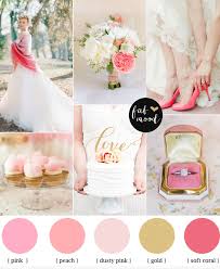 I've swapped coral for a punchy strawberry pink and traded mint green for a deeper pool teal color. Pink And Gold Wedding Colors Palette Raspberry Wedding Color Schemes