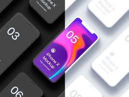 Free Iphone X Clay Isometric 2 Fully Customizable Mockup Psd 201 Iphone Mockup Psd Web Design Mockup Iphone Mockup Free