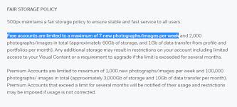 500px Quietly Reduced Free Account Uploads From 20 To 7 Per Week Diy Photography