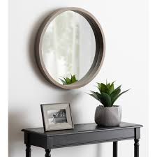How much are 30 inches in centimeters? Hutton Round Decorative Wood Framed Wall Mirror On Sale Overstock 20715992