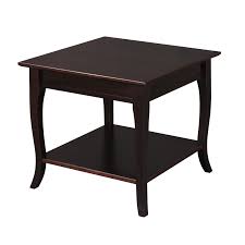 The classy furniture online store for dining room, living room & occasional. Riverbay Furniture Juno Solid Wood End Table With Contoured Legs In Espresso Rf 5018 1975726