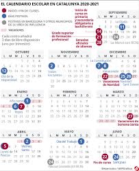 En los próximos días estarán disponibles los formatos gráficos del calendario: Calendario Escolar De Catalunya 2020 2021