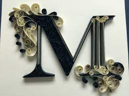 Paper monograms & monogram quilling. Monogram Quilling Letter M By Amy Creasy Quilling Letters Quilled Letters Quilling Letter