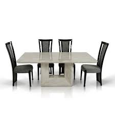 This sophisticated set blends harmoniously into modern interiors and will become a stylish solution for any dining area. White And Black Modern Marble Dining Table Set Rs 23500 Set M S Purvanchal Traders Id 20588906273
