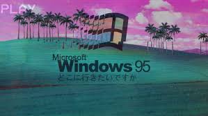 This photo is about urban, vehicles, wallpaper. A E S T H E T I C Data Src Aesthetic Wallpapers Macbook Windows 95 Vaporwave Background 1920x1080 Wallpaper Teahub Io