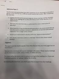 Have you ever thought that you don't stand a chance of getting that job you desire if: you sometimes get stuck for words when speaking in english. Reflection Paper 2 Use The Interview Guide Below Chegg Com