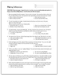 Which inference is best supported by the passage?. Inferences Practice Page Making Inferences Inferencing Subject And Predicate Worksheets