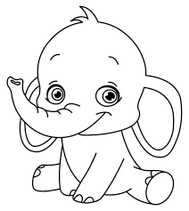 Easy Coloring Pages Elephant Coloring Page Elephant Colouring Pictures Elephant Outline