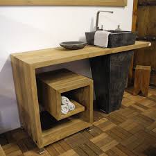 Einzelwaschtisch Aus Teak Holz Inkl Schwarzem Marmor Standwaschbecken 150x50x80 1 620 00 Eur Waschtisch Holz Waschtisch Holz Beton Teak Holz