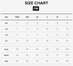 Armani Exchange Size Chart