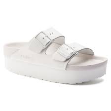 Birkenstock Arizona White Leather Two Strap Sandals Arizona Natural Leather White In 2020 Two Strap Sandals Natural Leather Leather