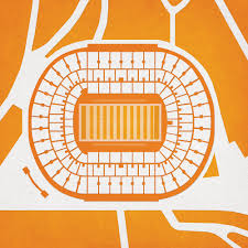 Neyland Stadium Map Art