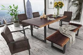 Single slab bubinga dining room table. Modrest Taylor Large Modern Live Edge Wood Dining Table