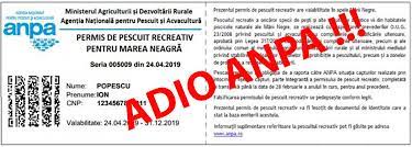 În anul 2019 permisele de pescuit recreativ de culoare albastră se vor obţine online. Nou Poti Obtine Pg Fara Permis A N P A