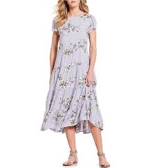 Rita Tiered Floral Print Open Back Shift Dress Clothes For Women Dresses Fashion